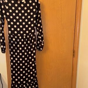 striped maxi shirt dress Make Haste Black & White Striped Dress
